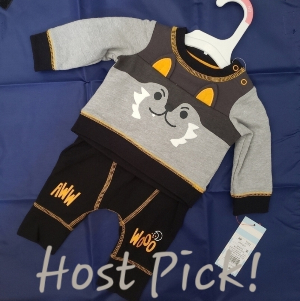 NWT Cat & Jack Werewolf Two Piece Outfit Halloween Newborn NB Baby Infant New